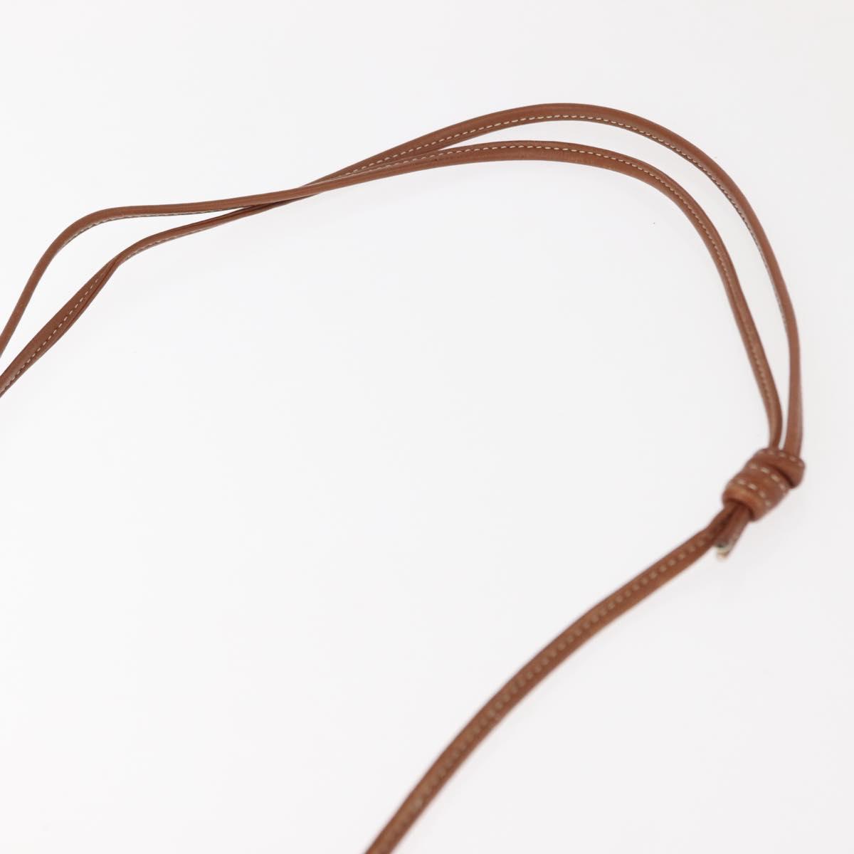 CELINE Triomphe Macadam Canvas Phone Pouch PVC Beige Auth 150473