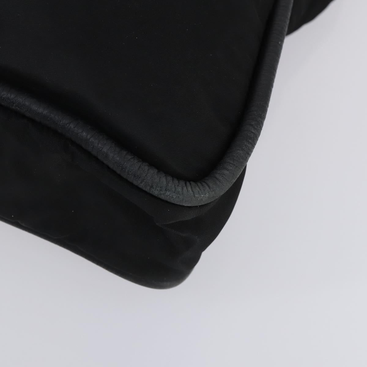 Salvatore Ferragamo Celine Hand Bag Nylon Leather 2 Set Black Auth 150480