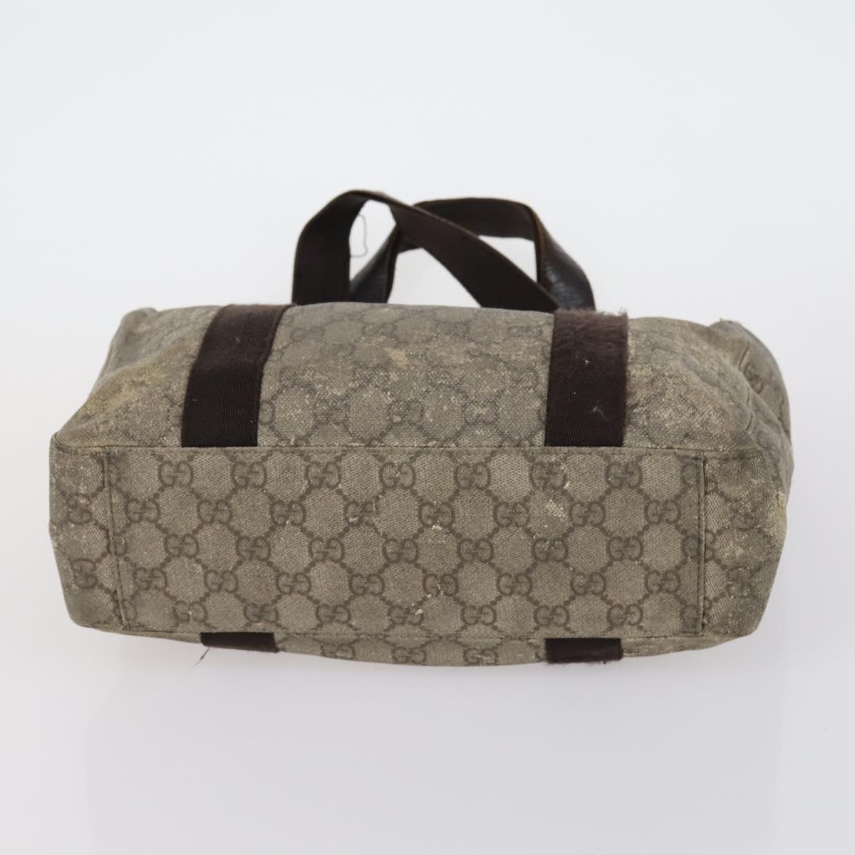 GUCCI GG Canvas Shoulder Bag Leather 3 Set Beige Black Auth 150481