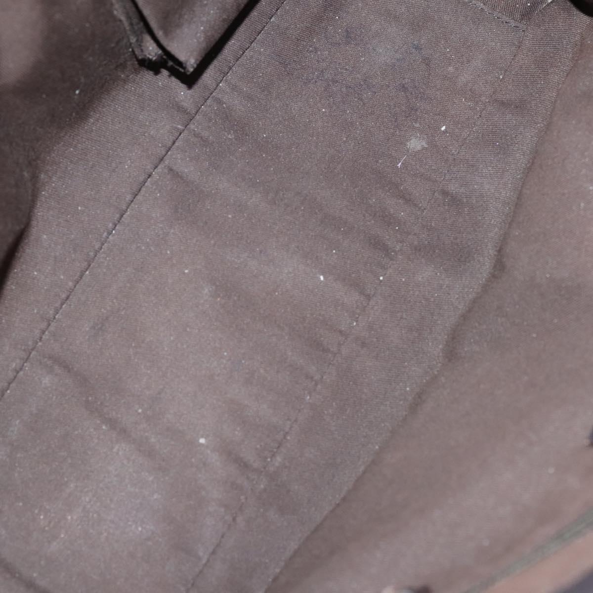 GUCCI GG Canvas Shoulder Bag Leather 3 Set Beige Black Auth 150481