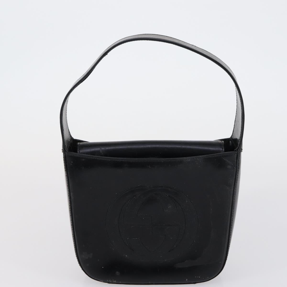 GUCCI GG Canvas Shoulder Bag Leather 3 Set Beige Black Auth 150481