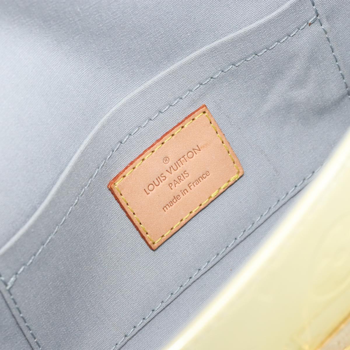 LOUIS VUITTON Monogram Vernis Malibu Street Bag Perle M91507 LV Auth 150502