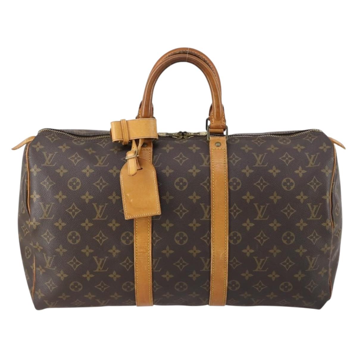 LOUIS VUITTON Monogram Keepall 45 Boston Bag M41428 LV Auth 150505