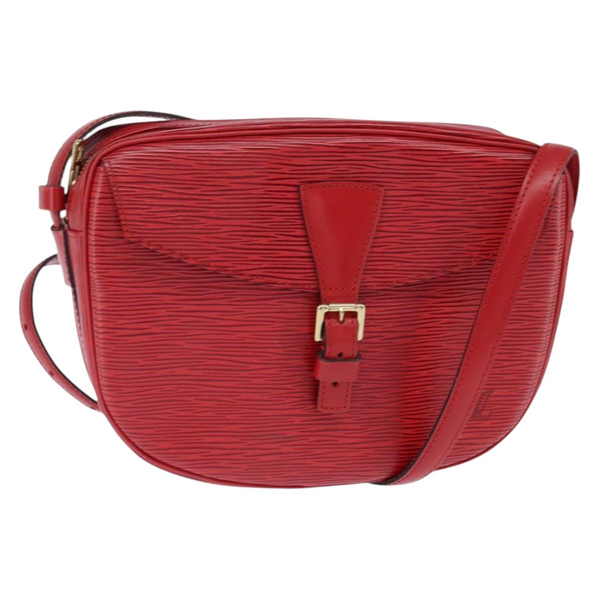 LOUIS VUITTON Epi Jeune Fille MM Shoulder Bag Red M52157 LV Auth 150510