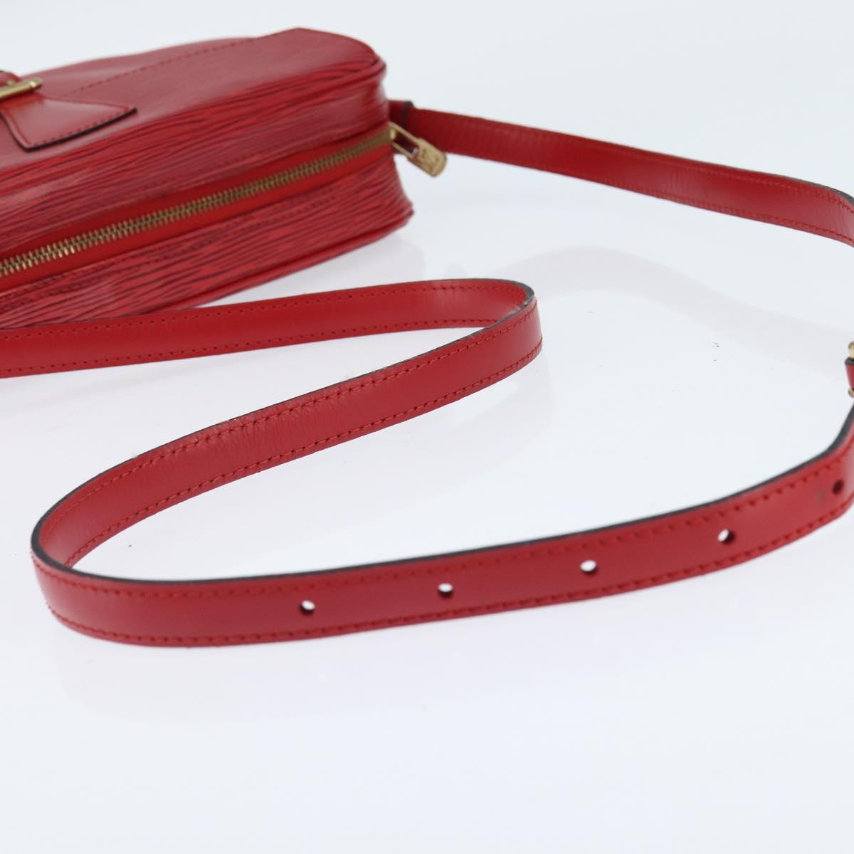 LOUIS VUITTON Epi Jeune Fille MM Shoulder Bag Red M52157 LV Auth 150510