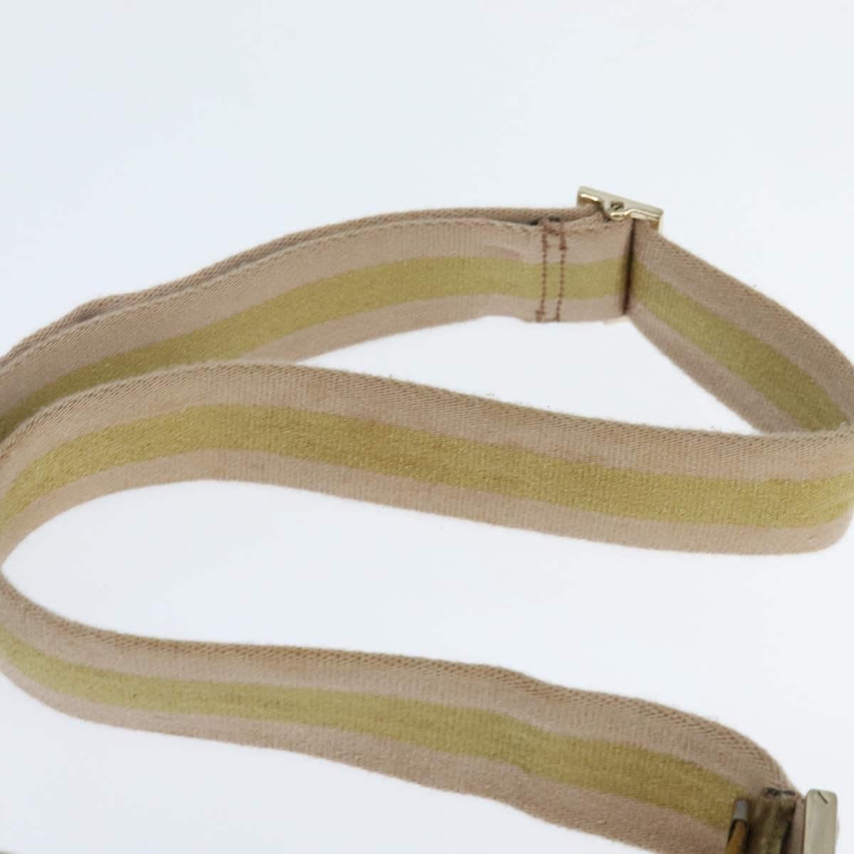 GUCCI GG Canvas Sherry Line Shoulder Bag Beige Gold 181092 Auth 150514