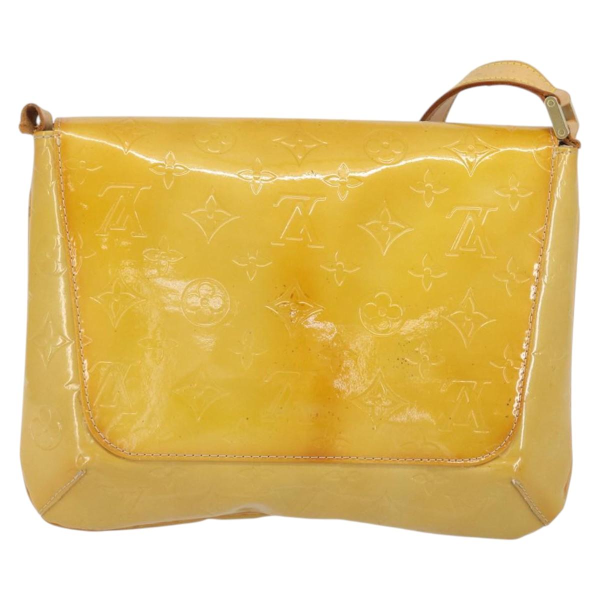 LOUIS VUITTON Monogram Vernis Thompson Street Bag Beige M91301 LV Auth 150529