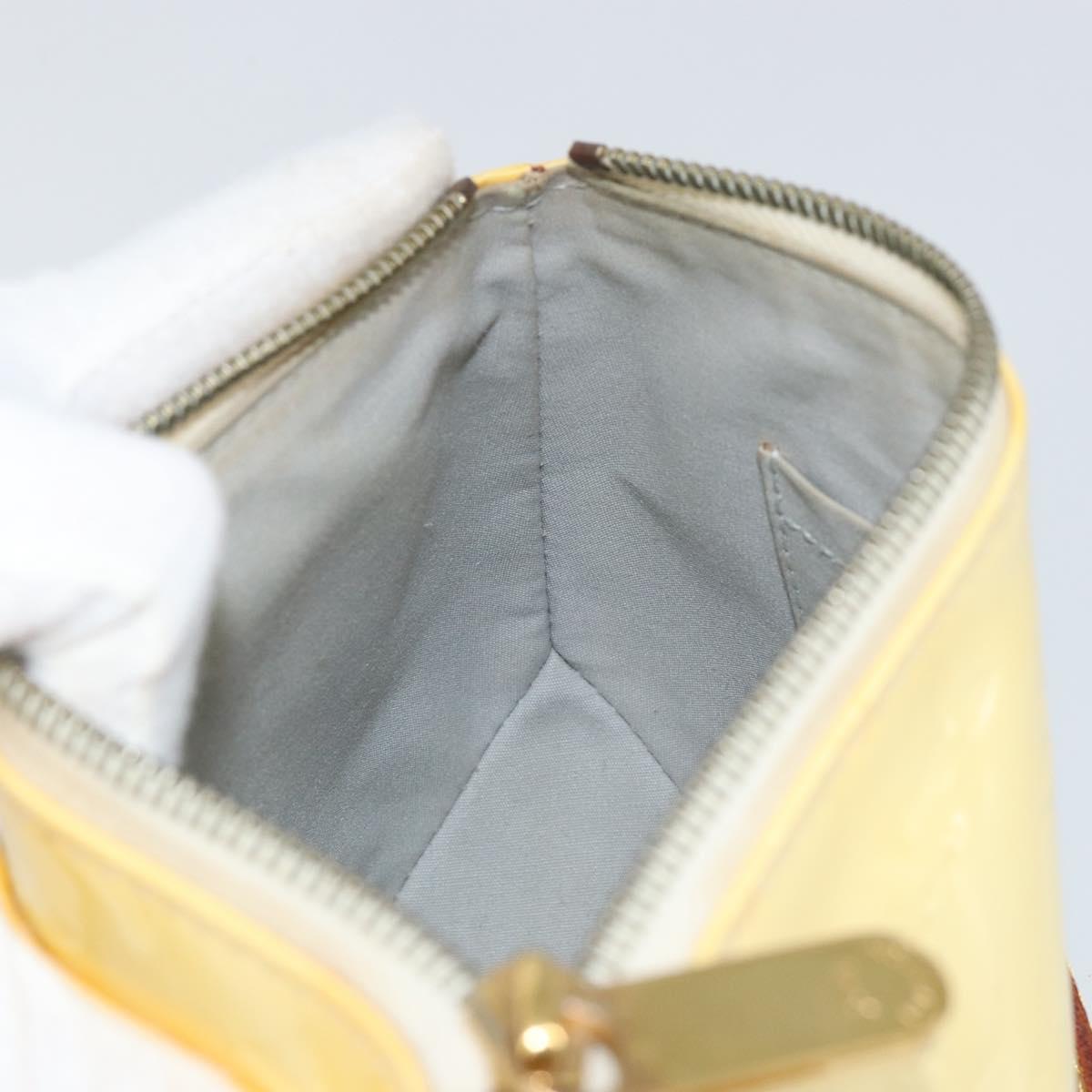 LOUIS VUITTON Monogram Vernis Minna Street Shoulder Bag Perle M91509 Auth 150531