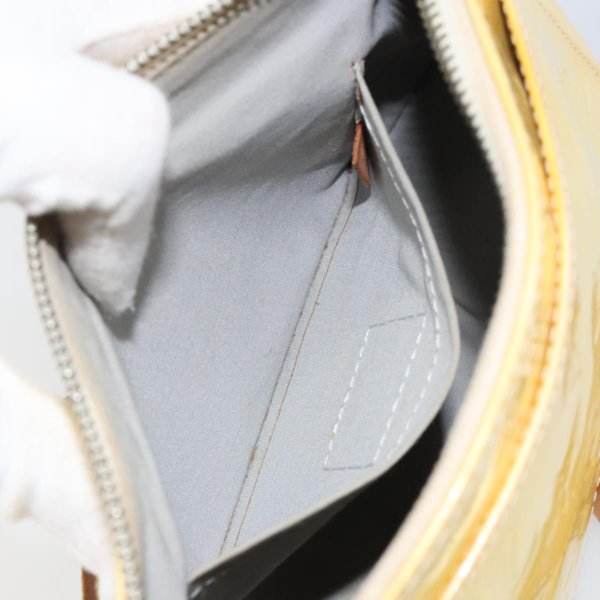 LOUIS VUITTON Monogram Vernis Minna Street Shoulder Bag Perle M91509 Auth 150531