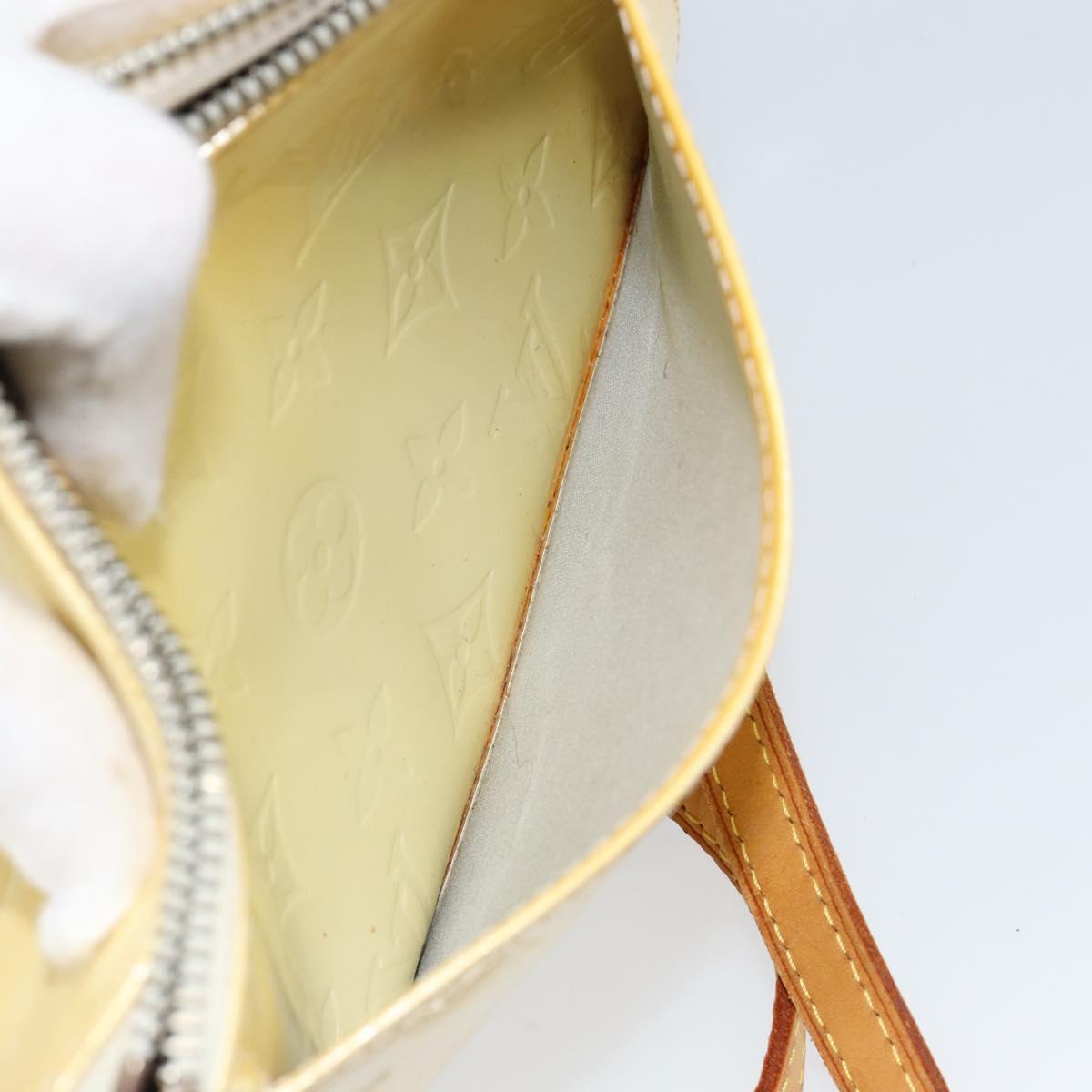 LOUIS VUITTON Monogram Vernis Minna Street Shoulder Bag Perle M91509 Auth 150531