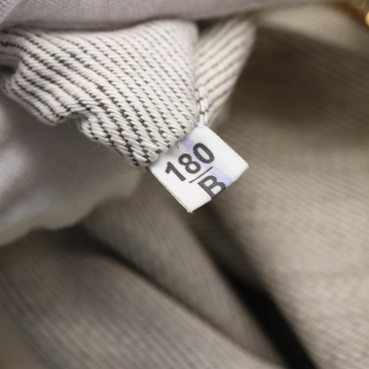 PRADA Canapa PM Hand Bag Canvas Gray Gold Auth 150536