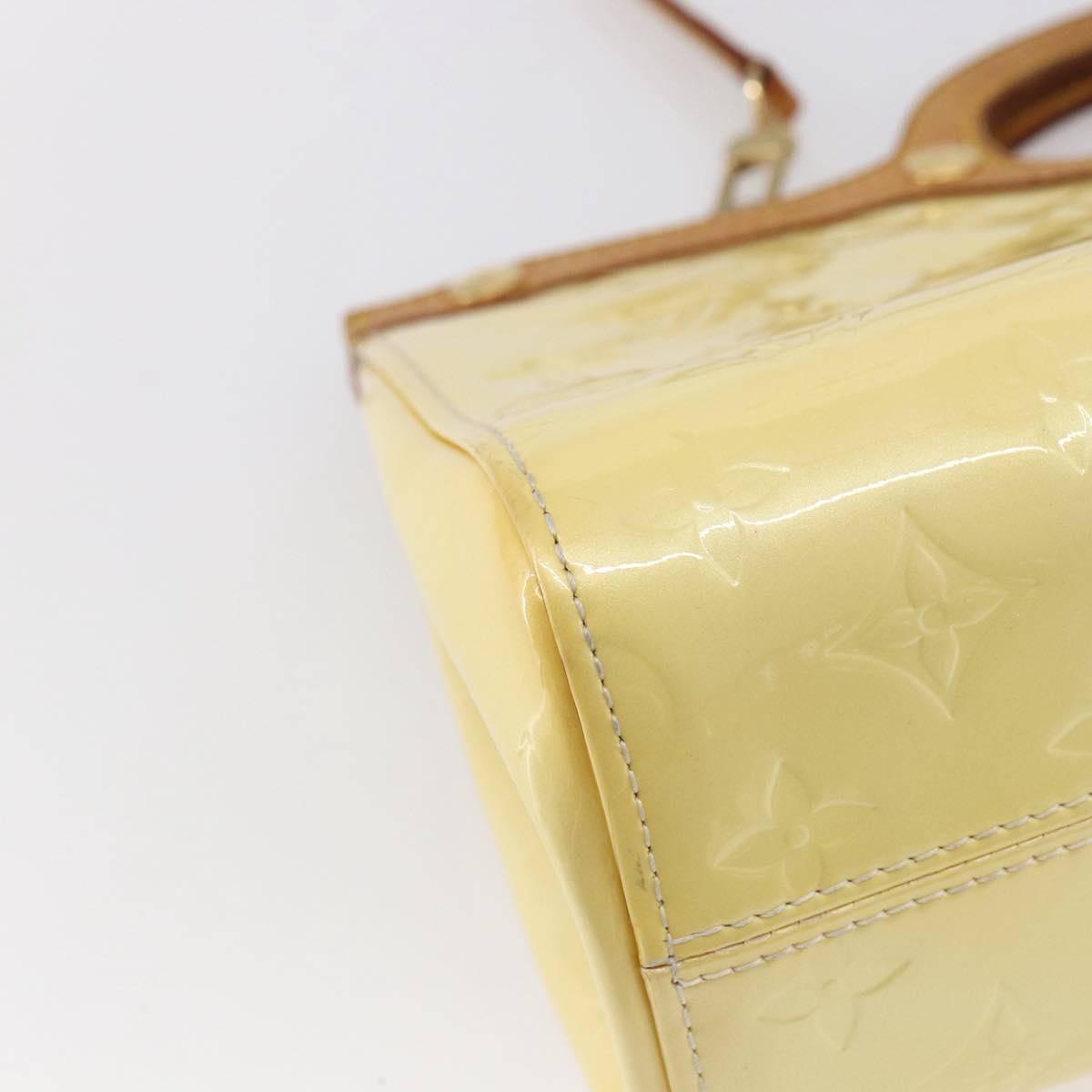 LOUIS VUITTON Monogram Vernis Roxbury Drive Hand Bag Perle M91374 Auth 150542