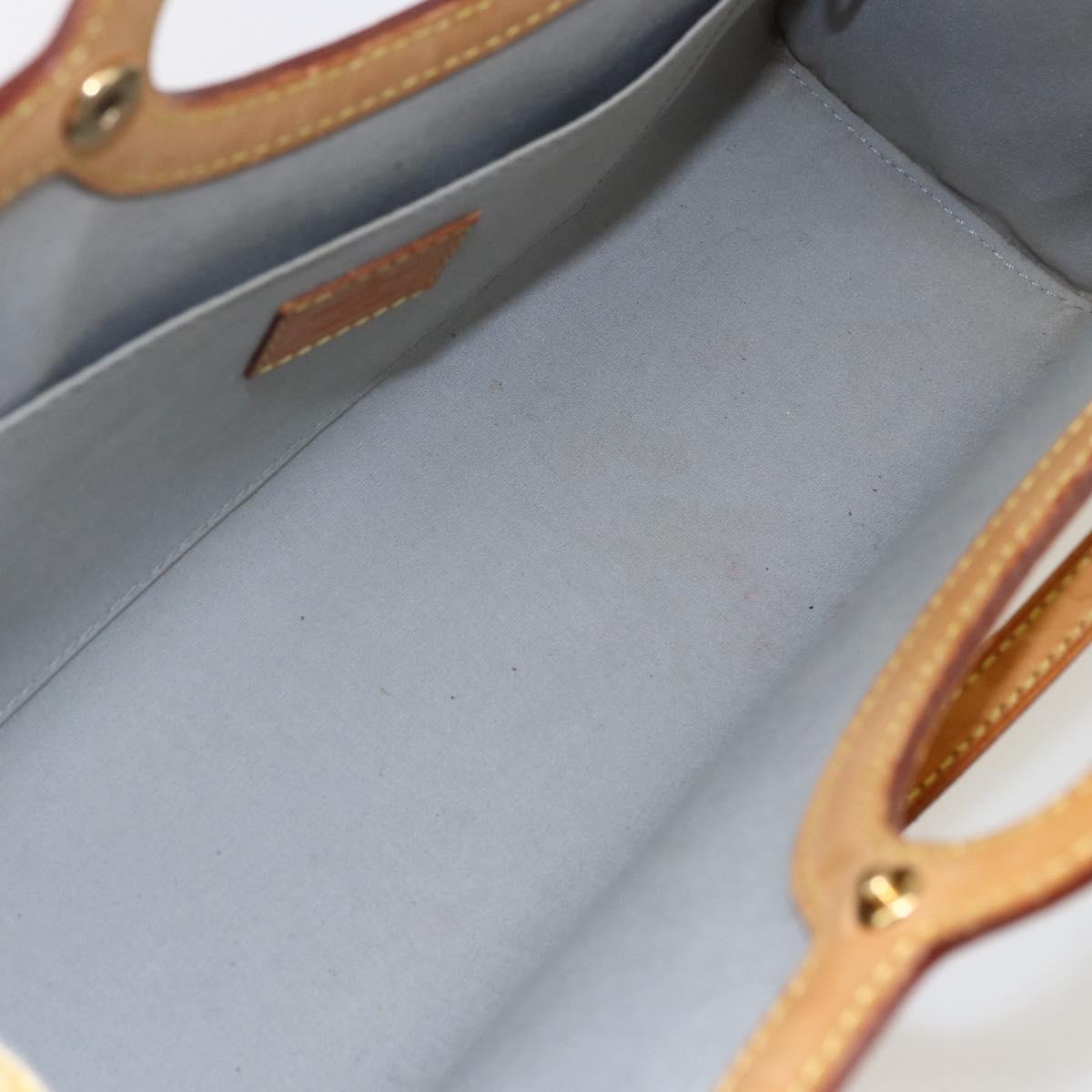 LOUIS VUITTON Monogram Vernis Roxbury Drive Hand Bag Perle M91374 Auth 150542