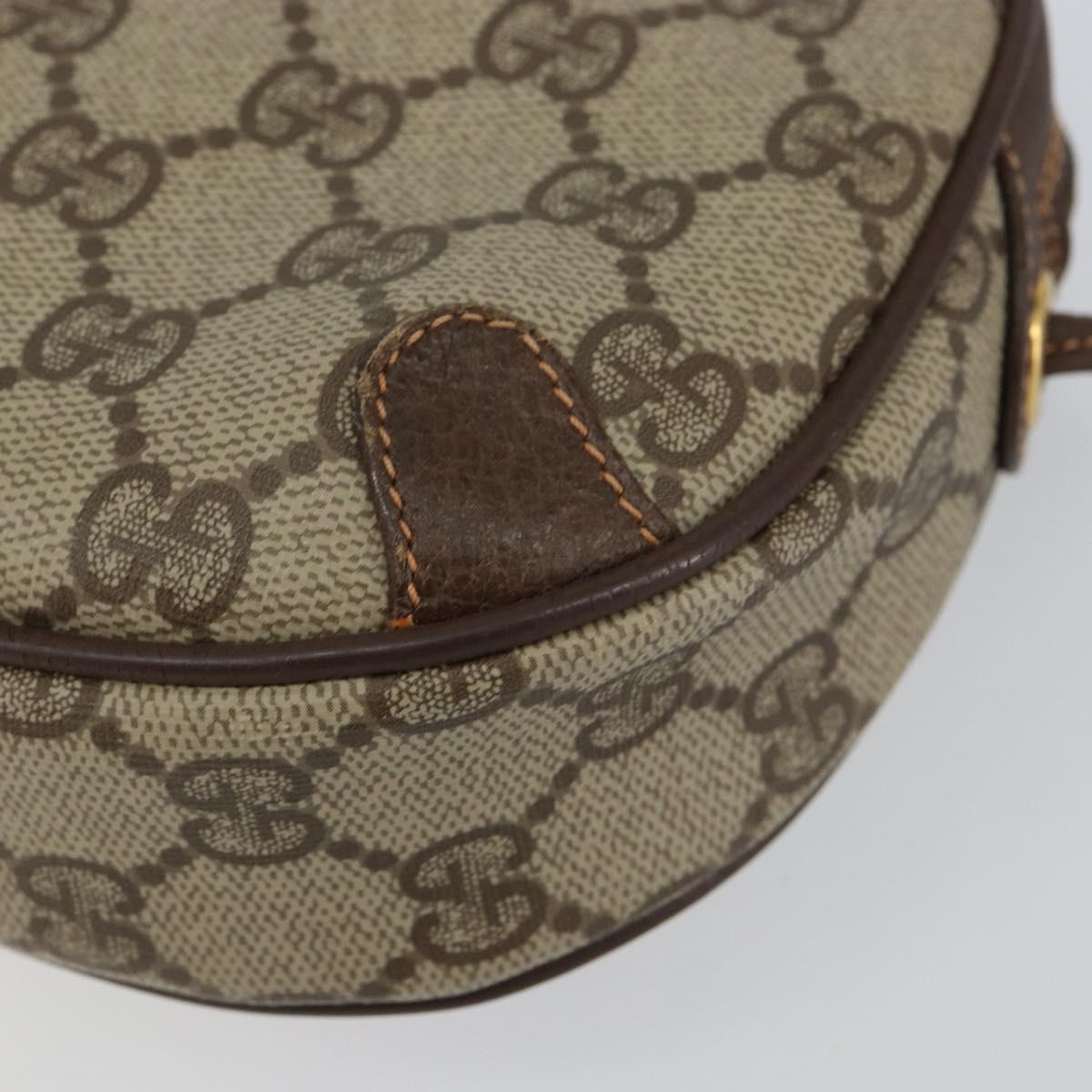 GUCCI GG Supreme Web Sherry Line Bag PVC Beige Red 156 02 066 Auth 150544