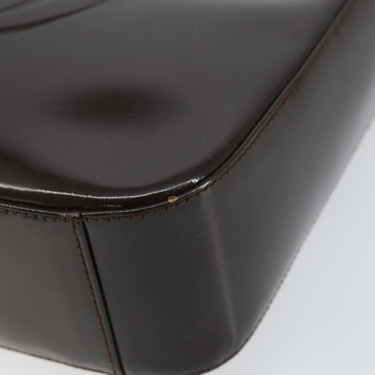 GUCCI Soho Shoulder Bag Patent leather Brown Silver 000 1046 0506 Auth 150547