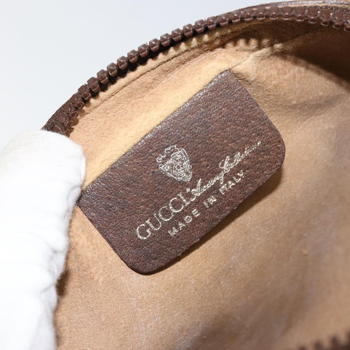 GUCCI GG Supreme Web Sherry Line Clutch Bag PVC Beige 27 004 998 Auth 150555