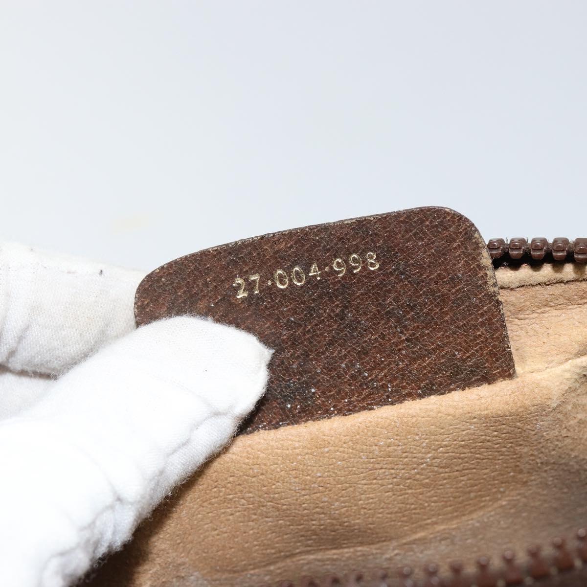 GUCCI GG Supreme Web Sherry Line Clutch Bag PVC Beige 27 004 998 Auth 150555