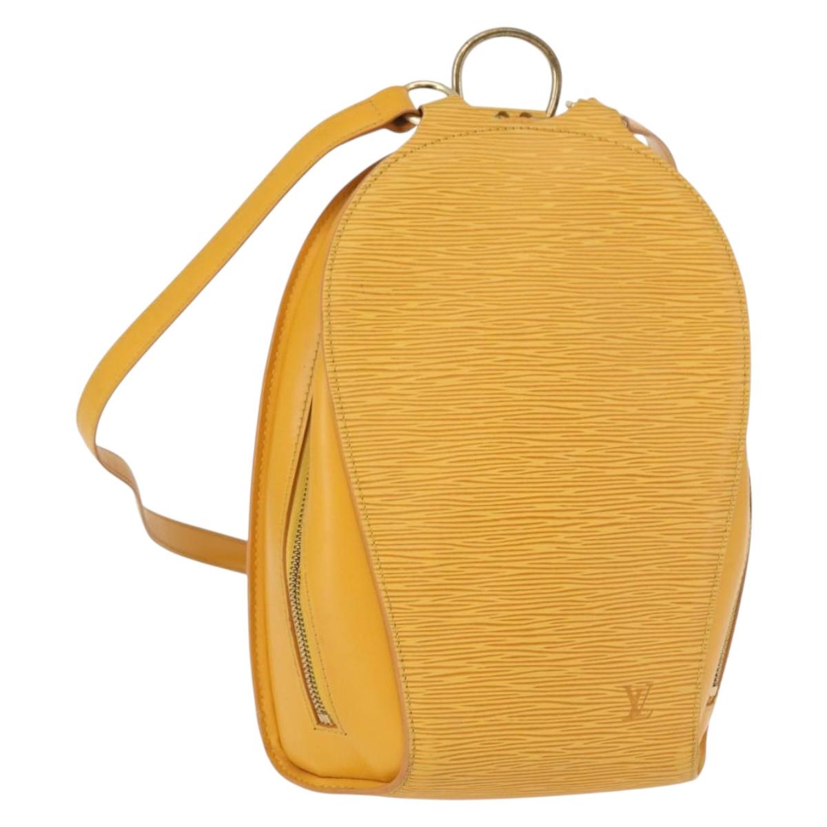 LOUIS VUITTON Epi Mabillon Backpack Yellow M52239 LV Auth 150563