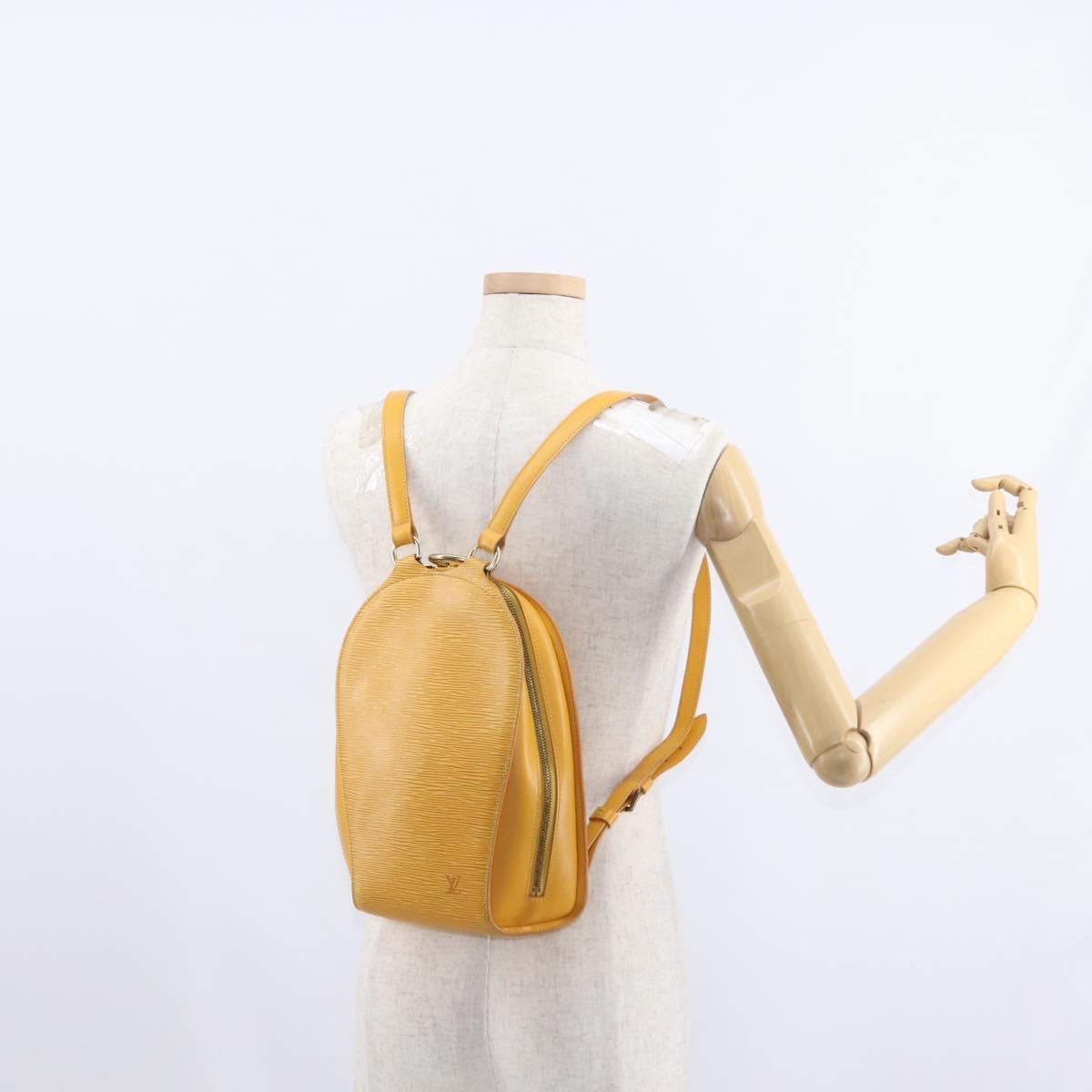 LOUIS VUITTON Epi Mabillon Backpack Yellow M52239 LV Auth 150563
