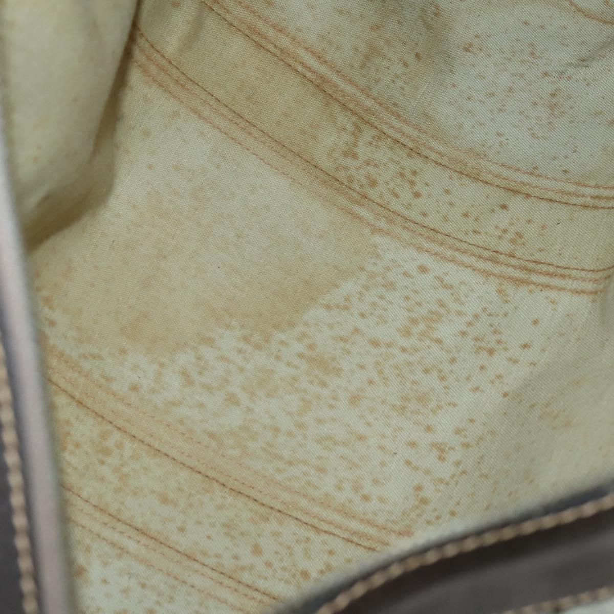 GUCCI GG Supreme Web Sherry Line Boston Bag PVC Beige Gold Auth 150574