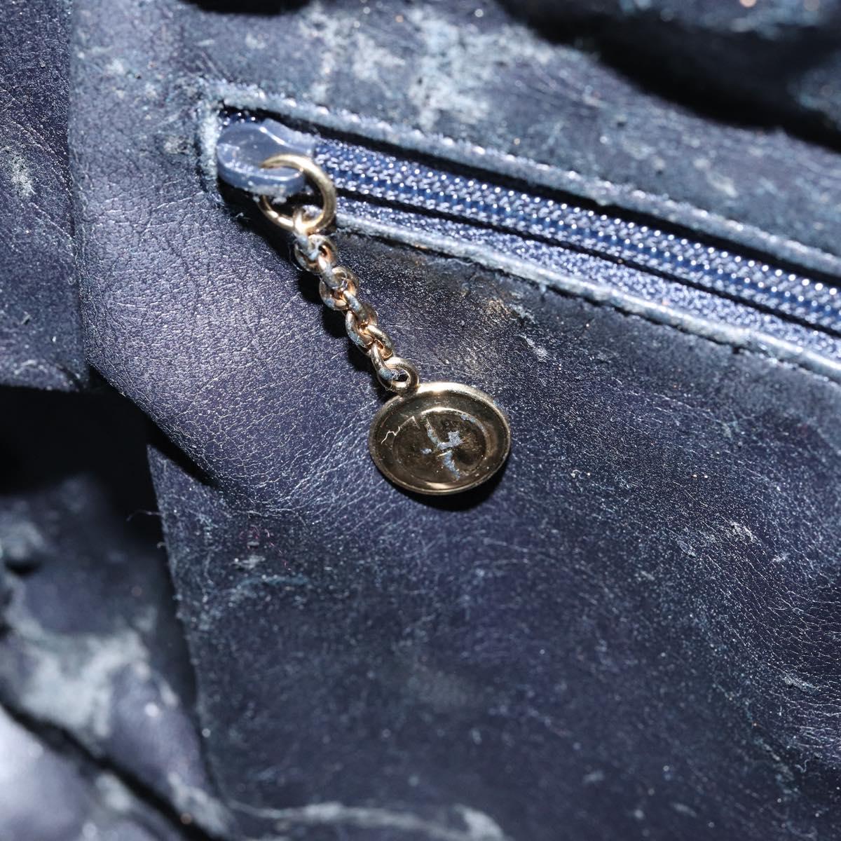 GUCCI Bamboo Hand Bag Leather Black Gold 001 3444 1638 Auth 150577