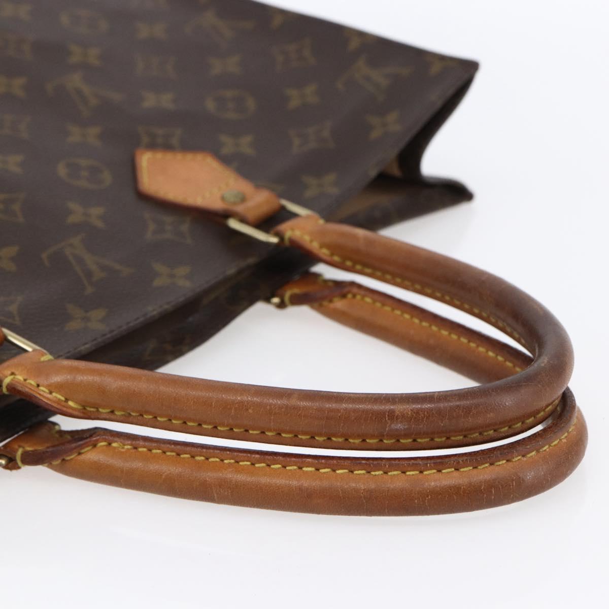 LOUIS VUITTON Monogram Sac Plat Hand Bag M51140 LV Auth 150580