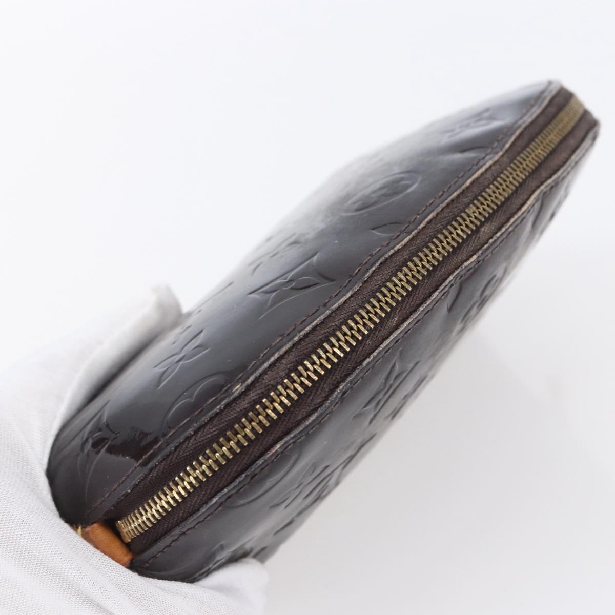 LOUIS VUITTON Vernis Pochette Cosmetic PM Pouch Amarante M91495 LV Auth 150586