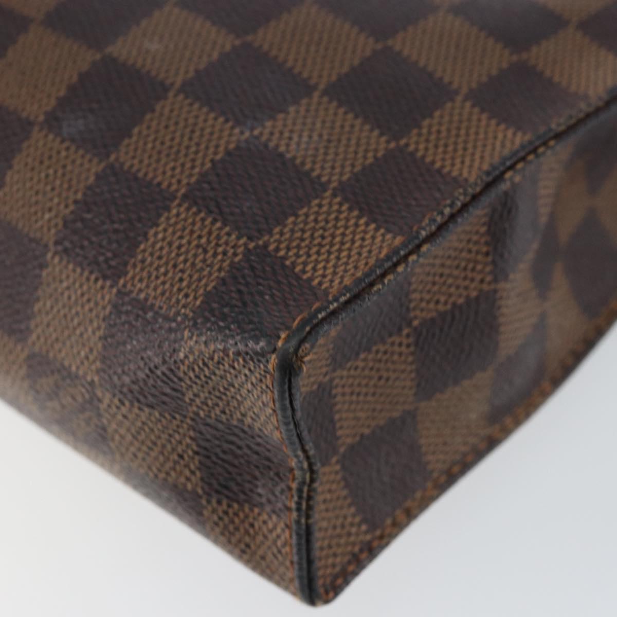 LOUIS VUITTON Damier Ebene Poche Toilette 26 Pouch N47543 LV Auth 150587