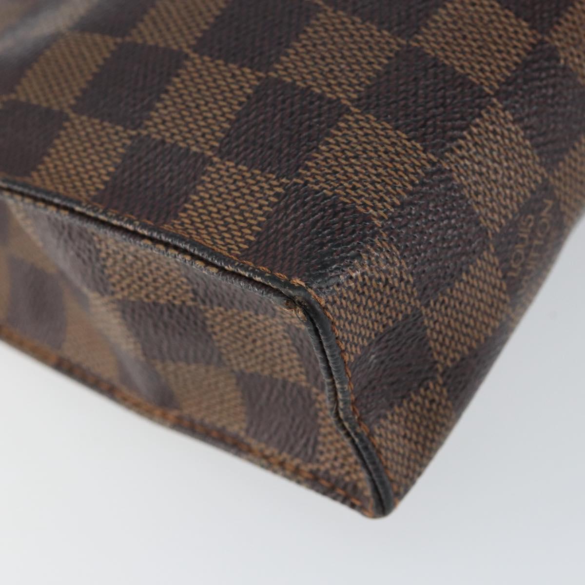 LOUIS VUITTON Damier Ebene Poche Toilette 26 Pouch N47543 LV Auth 150587