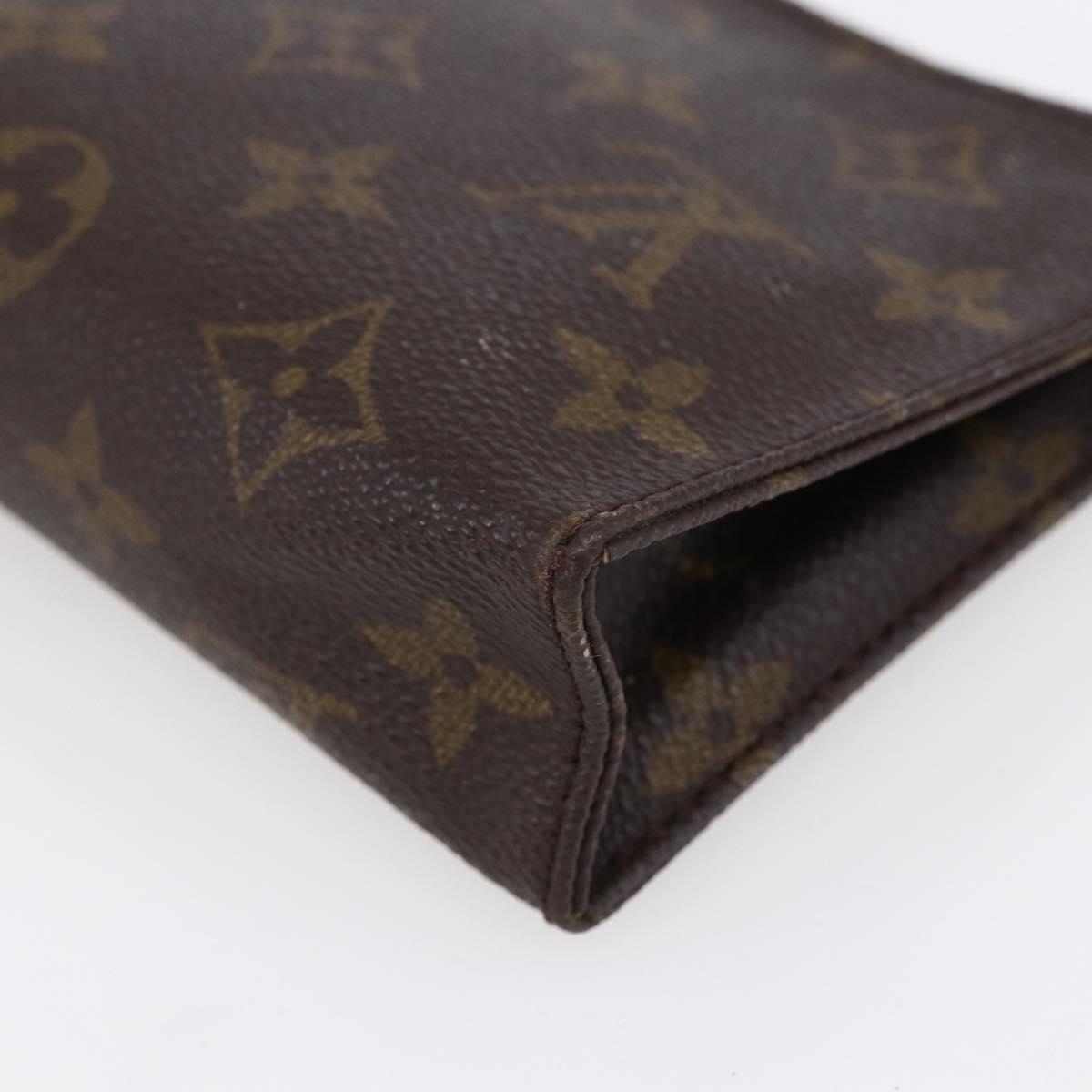 LOUIS VUITTON Monogram Poche Toilette 15 Pouch M47546 LV Auth 150595