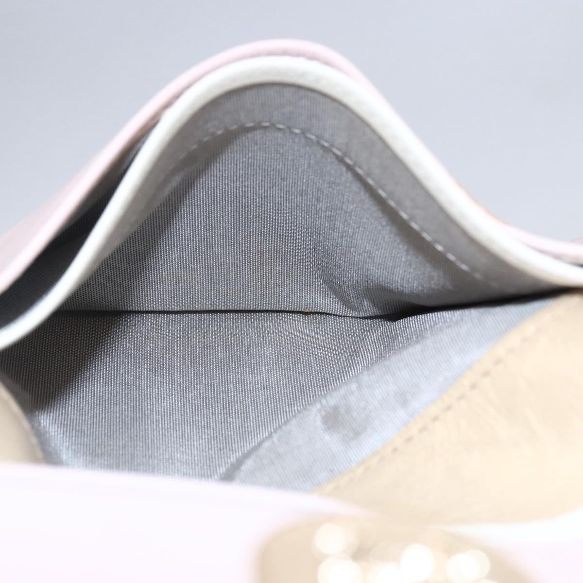 CHANEL Matelasse Compact Wallet Leather Gold CC Auth 150602