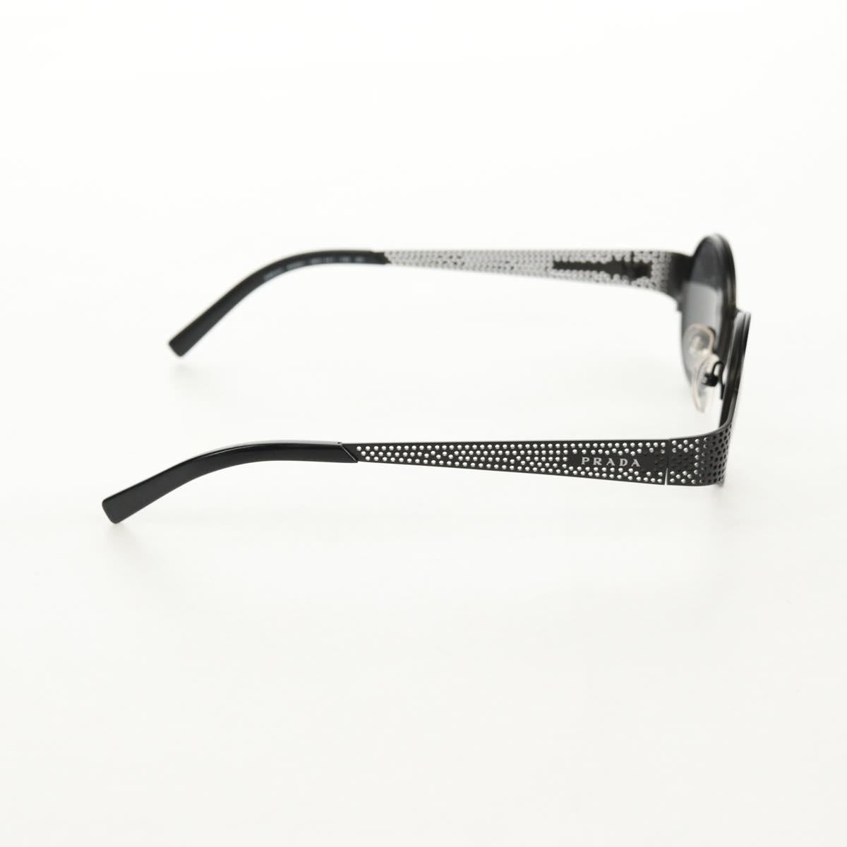 PRADA Sunglasses metal Black SPR511 Auth 150604V