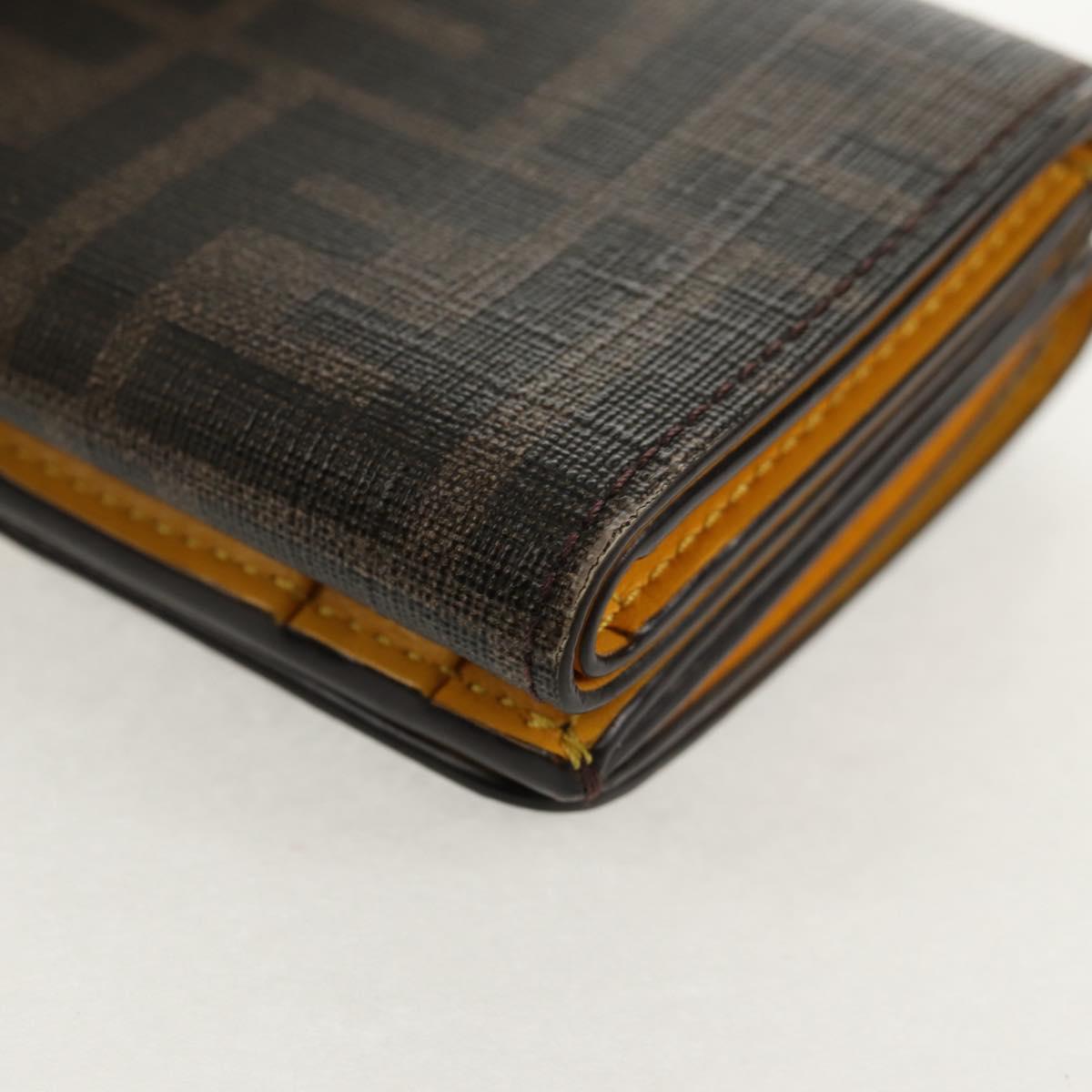 FENDI Zucca Canvas Compact Wallet PVC FENDI x FRGMT x POKMON Black Auth 150605M