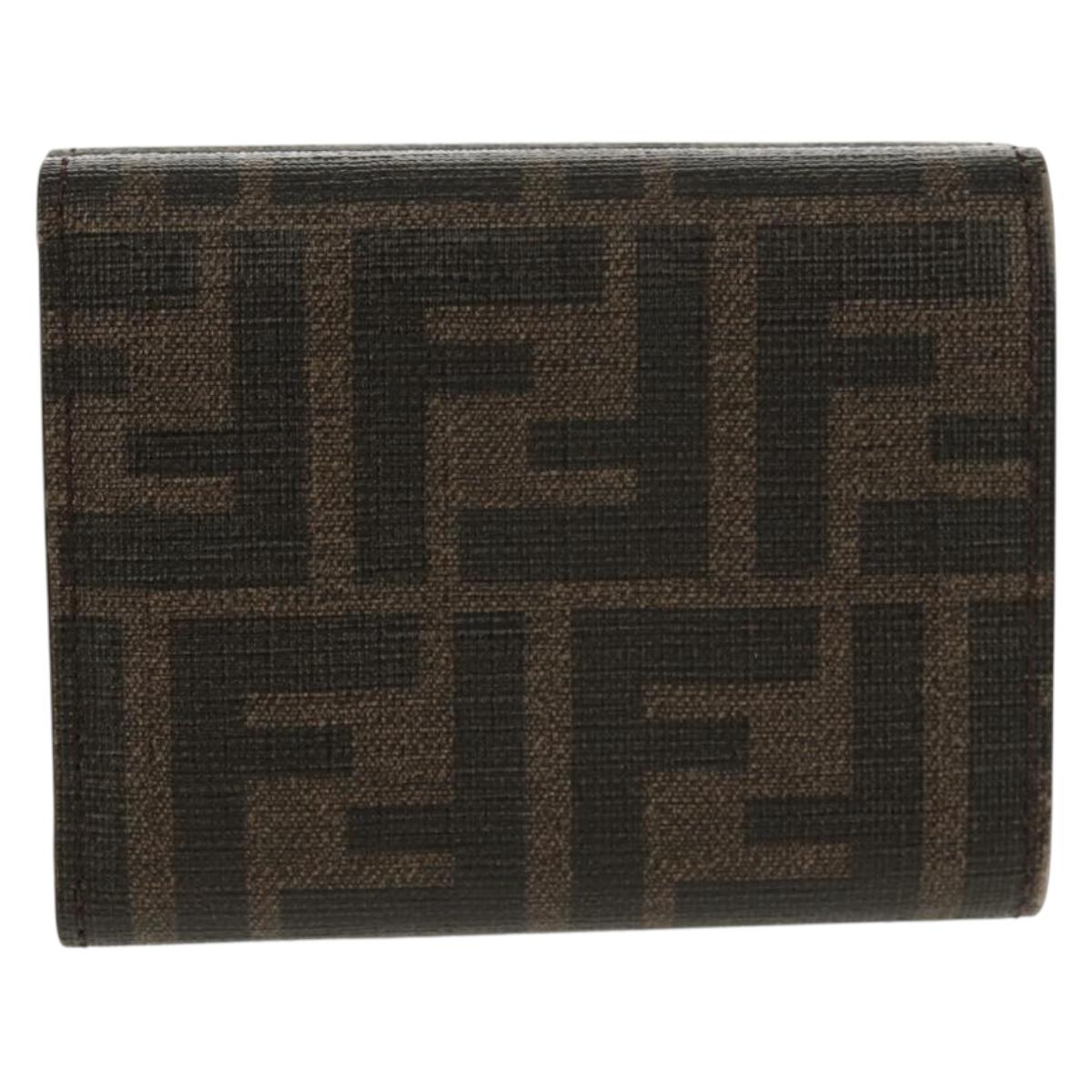 FENDI Zucca Canvas Compact Wallet PVC FENDI x FRGMT x POKMON Black Auth 150605M