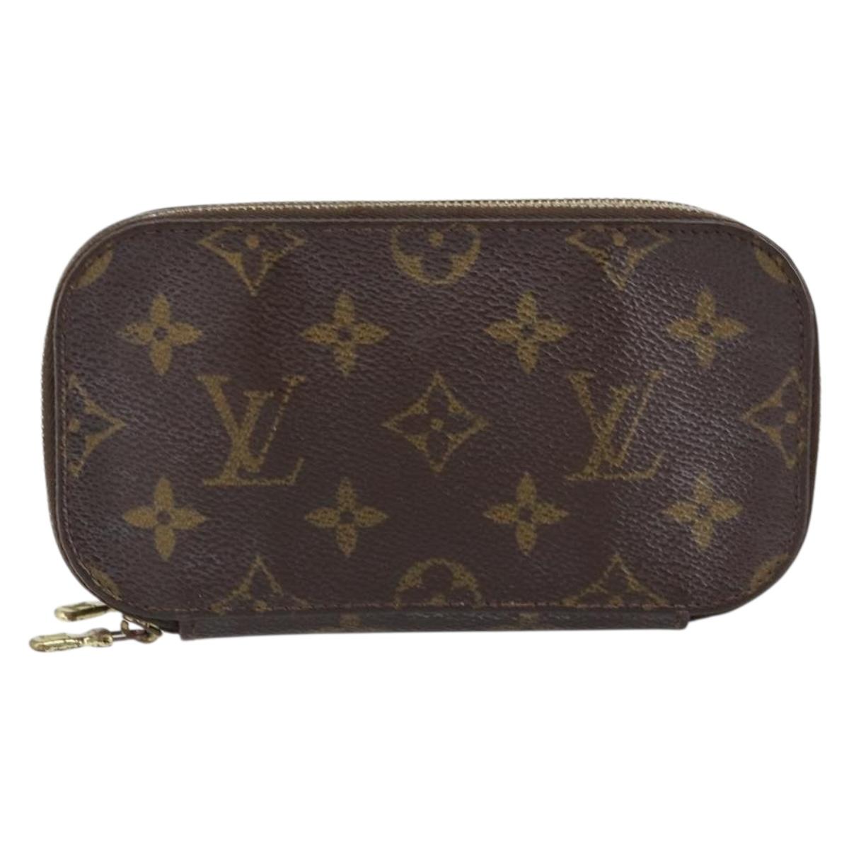 LOUIS VUITTON Monogram Trousse Brush PM Cosmetic Pouch M47510 LV Auth 150607