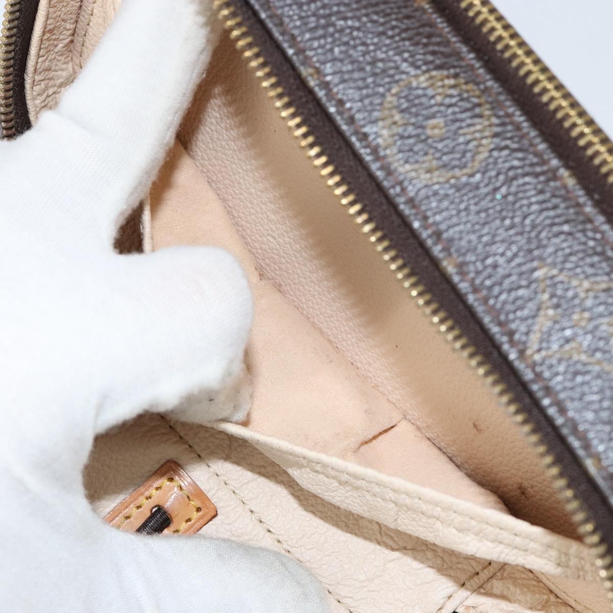 LOUIS VUITTON Monogram Trousse Brush PM Cosmetic Pouch M47510 LV Auth 150607