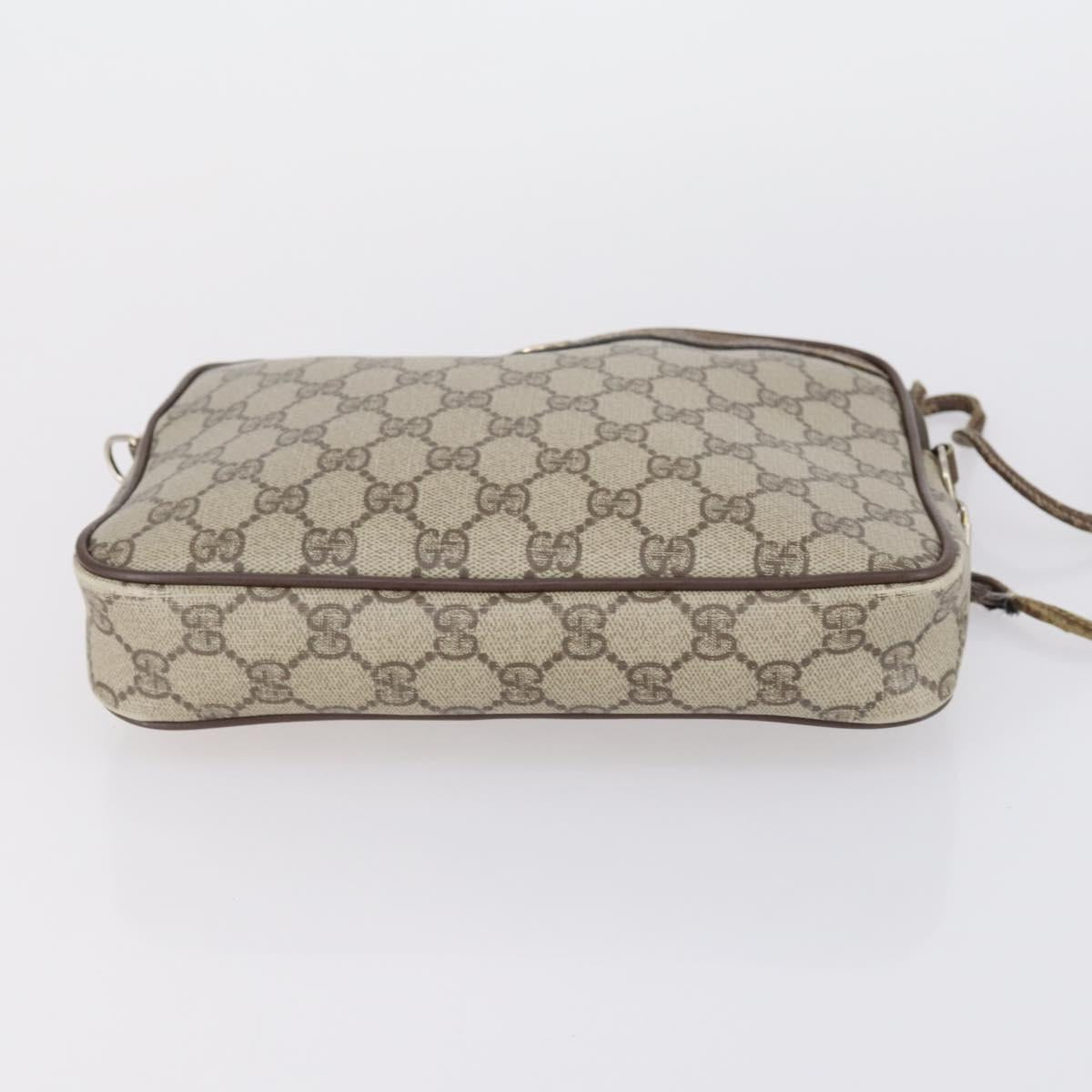 Salvatore Ferragamo Gucci GG Supreme Bag PVC Leather 2 Set Beige Navy Auth 150618