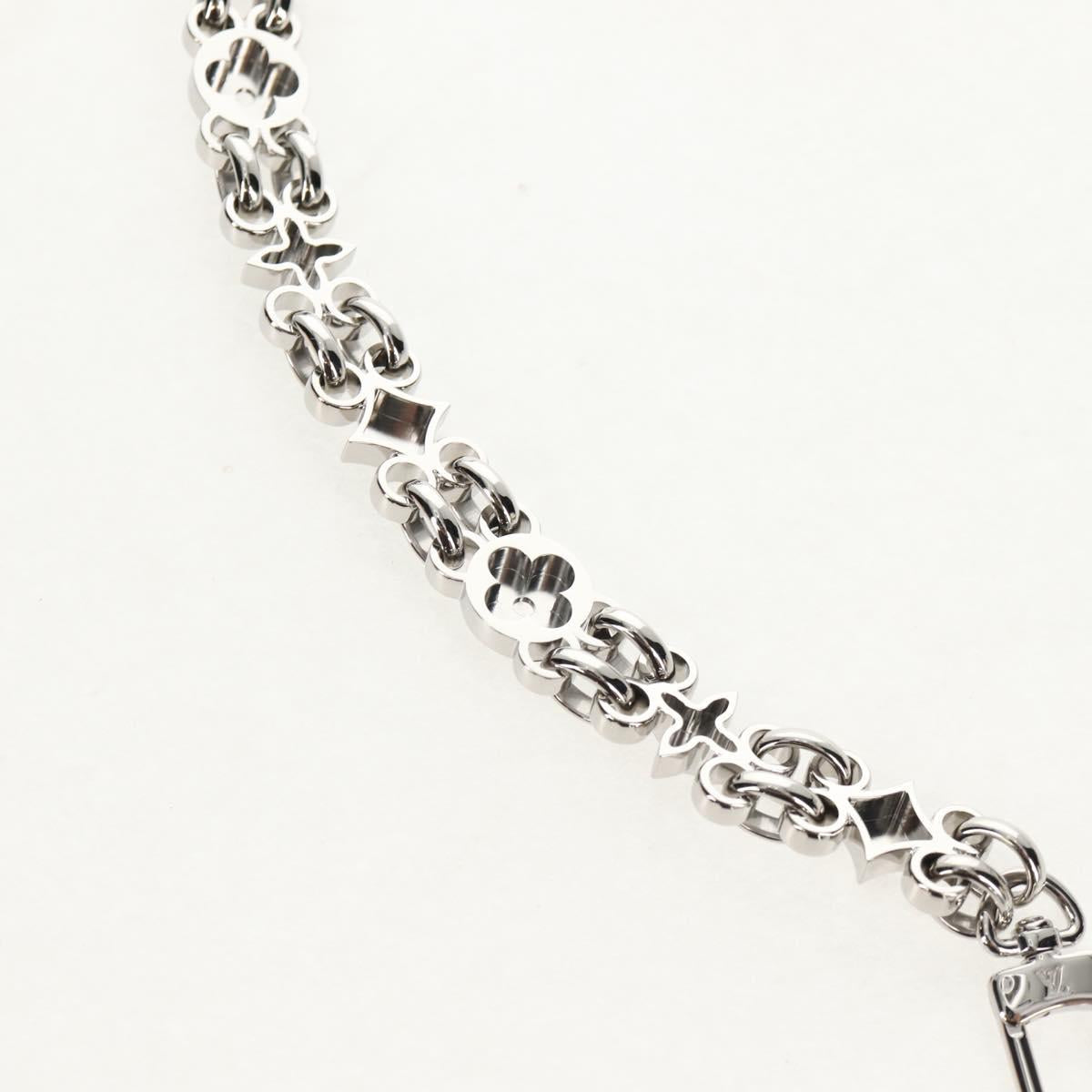 LOUIS VUITTON Chain Shoulder Strap metal 25.6"" Silver LV Auth 150633M