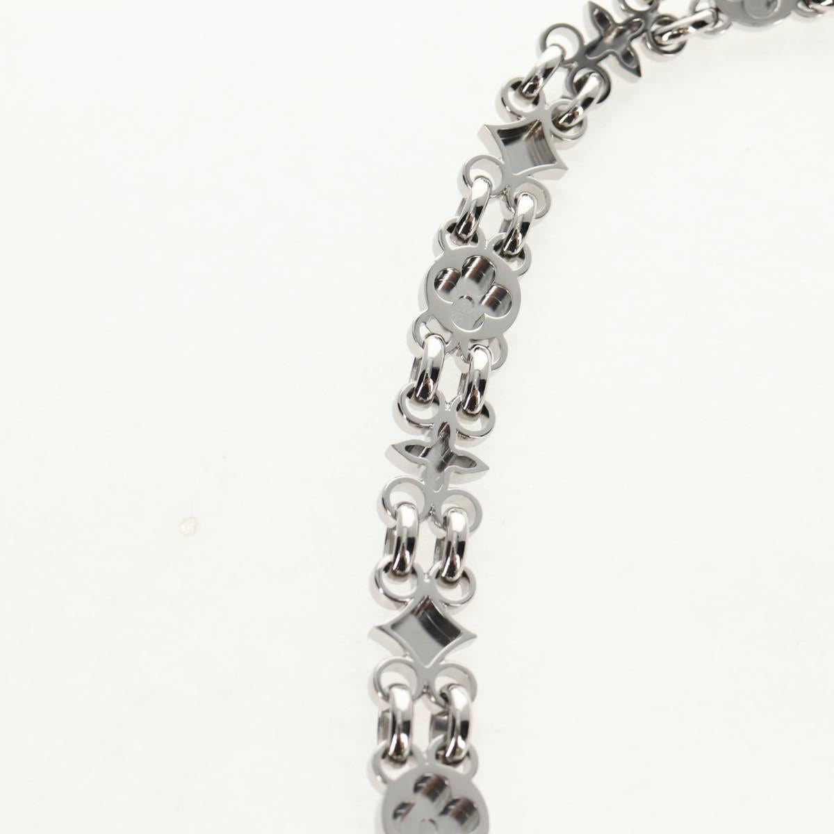 LOUIS VUITTON Chain Shoulder Strap metal 25.6"" Silver LV Auth 150633M