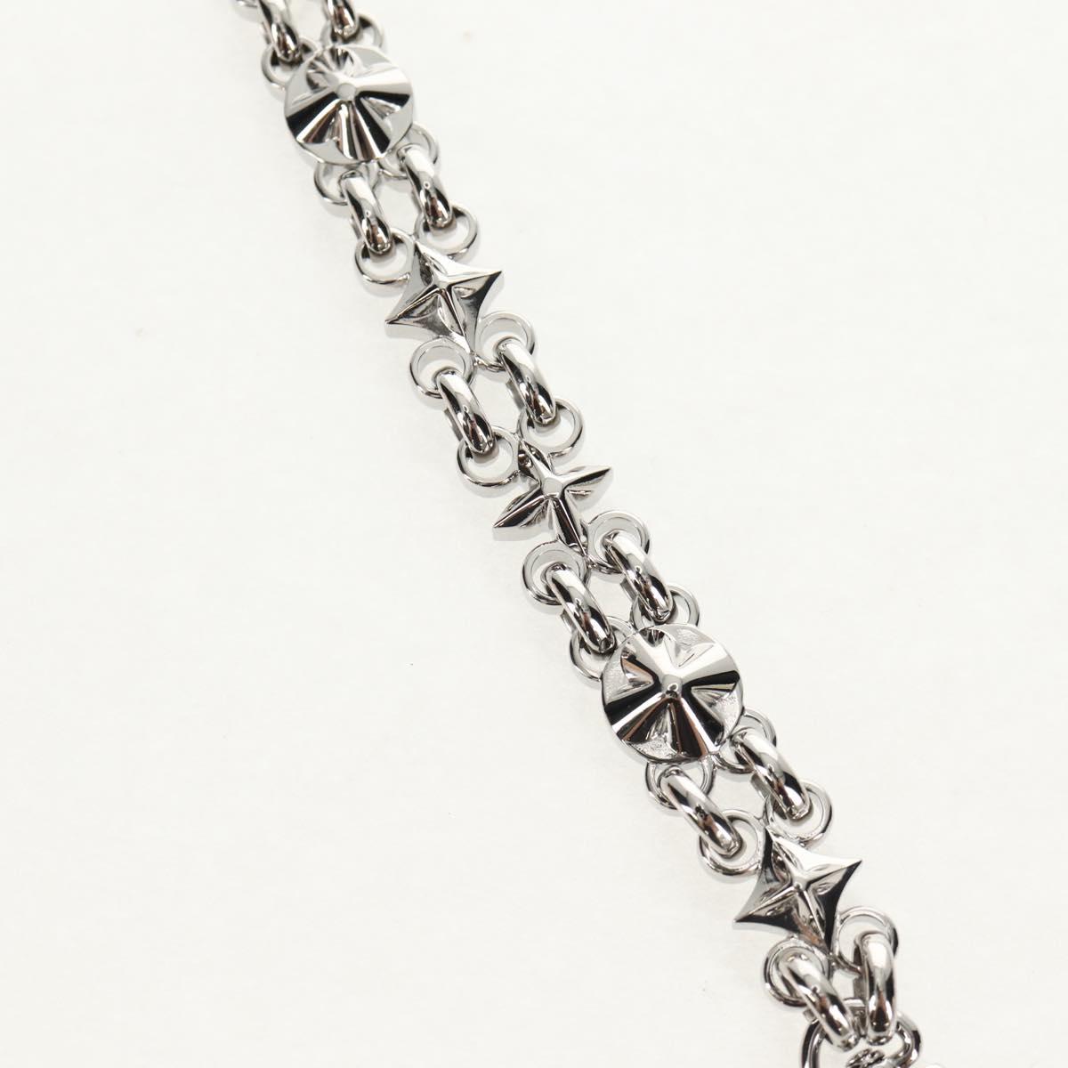 LOUIS VUITTON Chain Shoulder Strap metal 25.6"" Silver LV Auth 150633M