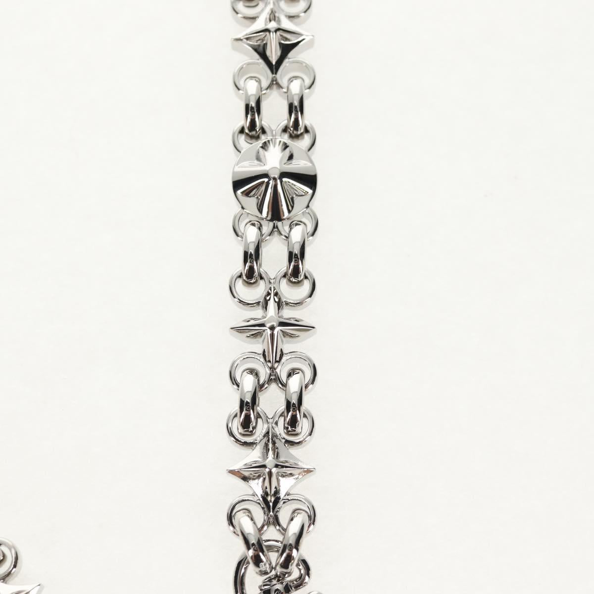 LOUIS VUITTON Chain Shoulder Strap metal 25.6"" Silver LV Auth 150633M