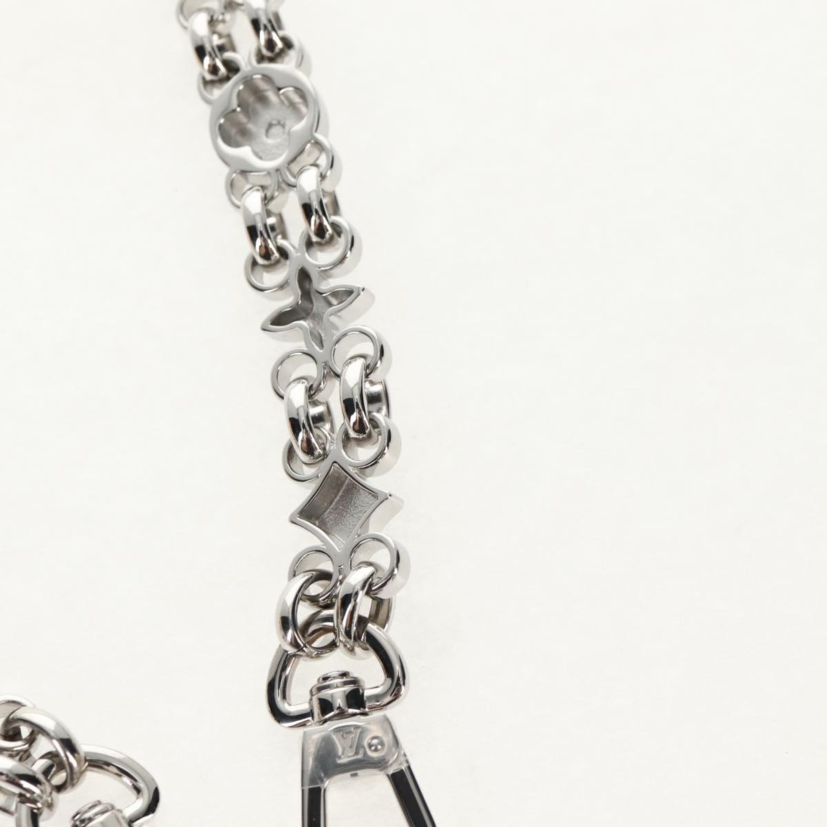 LOUIS VUITTON Chain Shoulder Strap metal 23.6"" Silver LV Auth 150634M