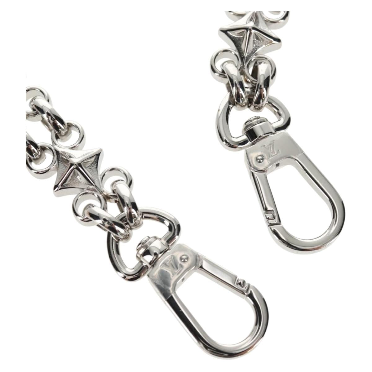 LOUIS VUITTON Chain Shoulder Strap metal 23.6"" Silver LV Auth 150634M