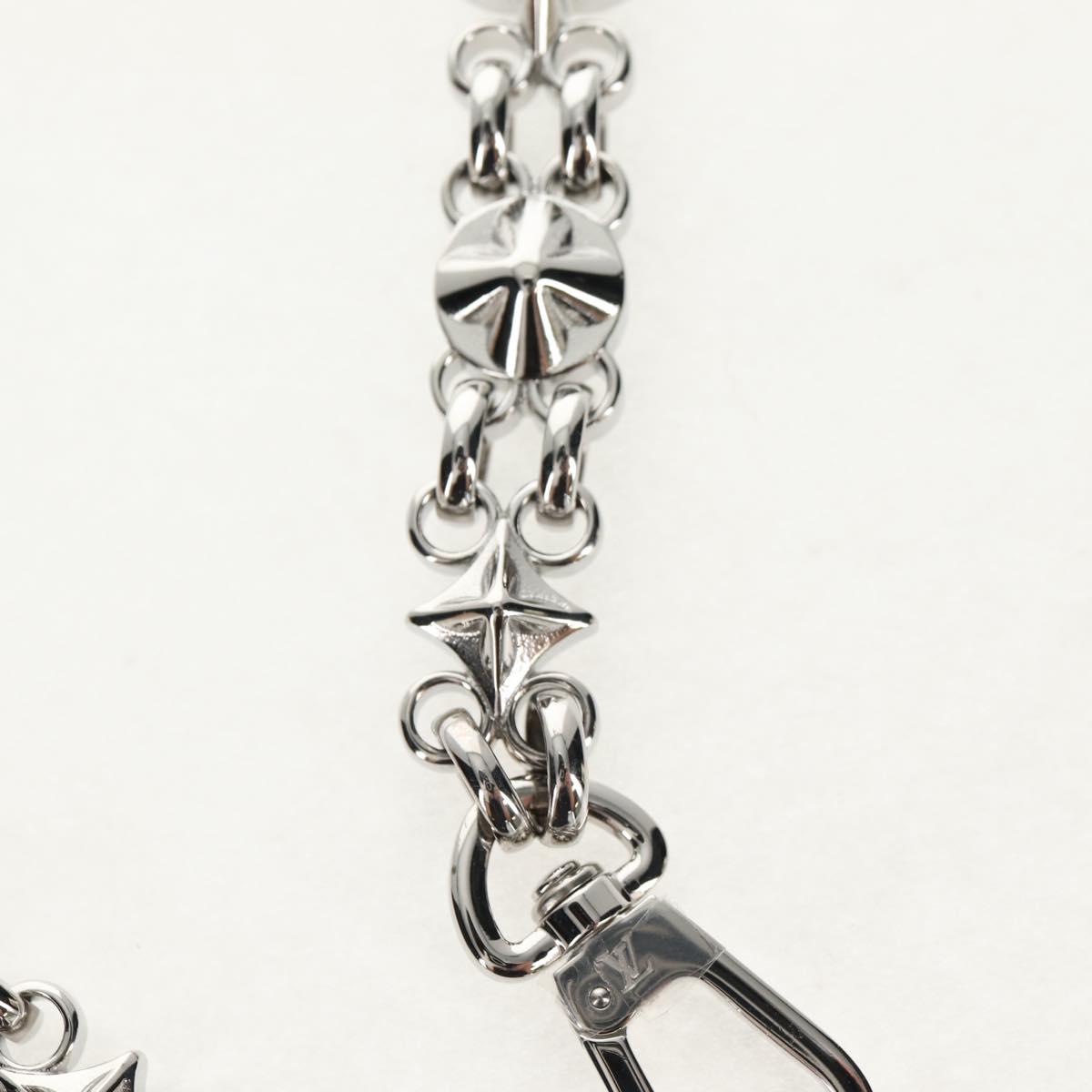 LOUIS VUITTON Chain Shoulder Strap metal 23.6"" Silver LV Auth 150634M
