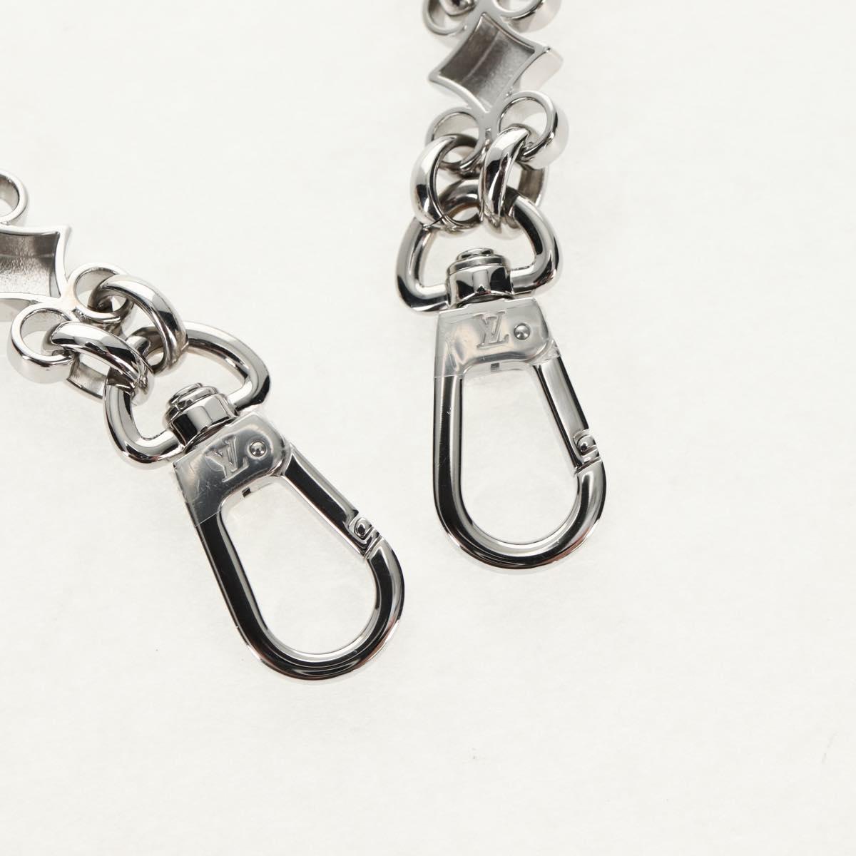 LOUIS VUITTON Chain Shoulder Strap metal 23.6"" Silver LV Auth 150634M