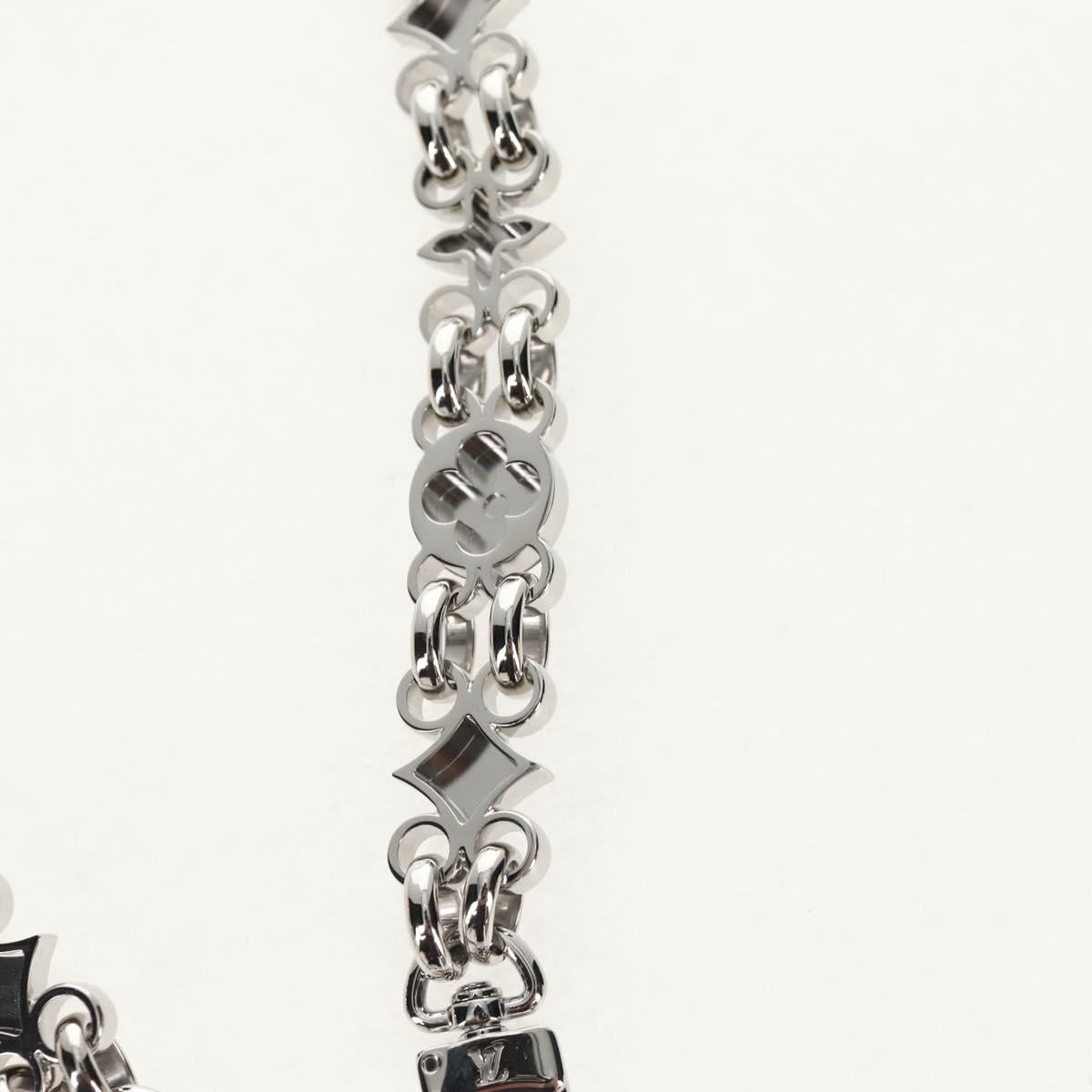 LOUIS VUITTON Chain Shoulder Strap metal 25.6"" Silver LV Auth 150642M