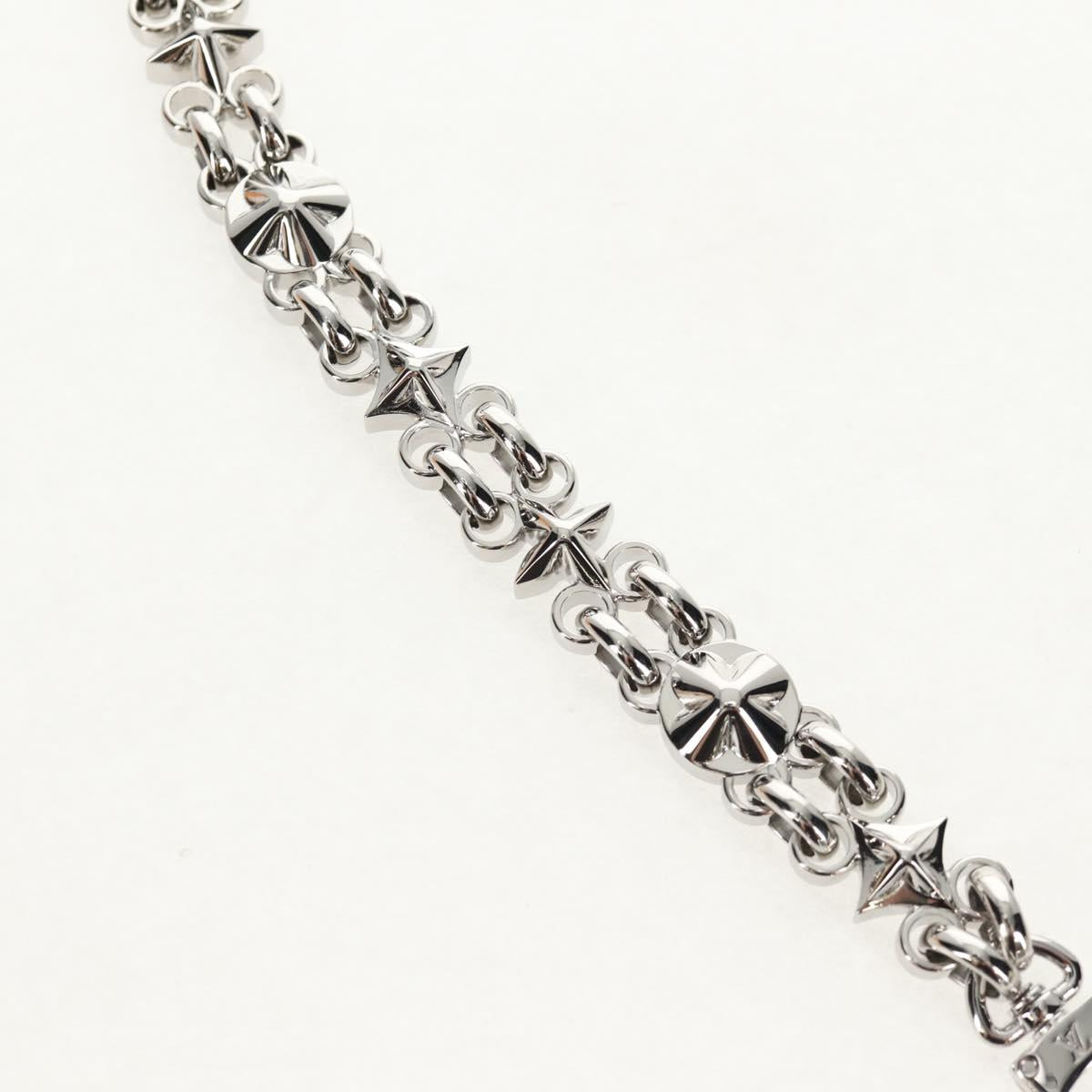 LOUIS VUITTON Chain Shoulder Strap metal 25.6"" Silver LV Auth 150642M