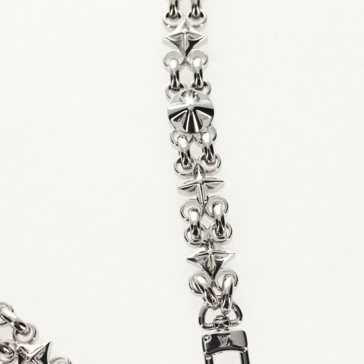 LOUIS VUITTON Chain Shoulder Strap metal 25.6"" Silver LV Auth 150642M