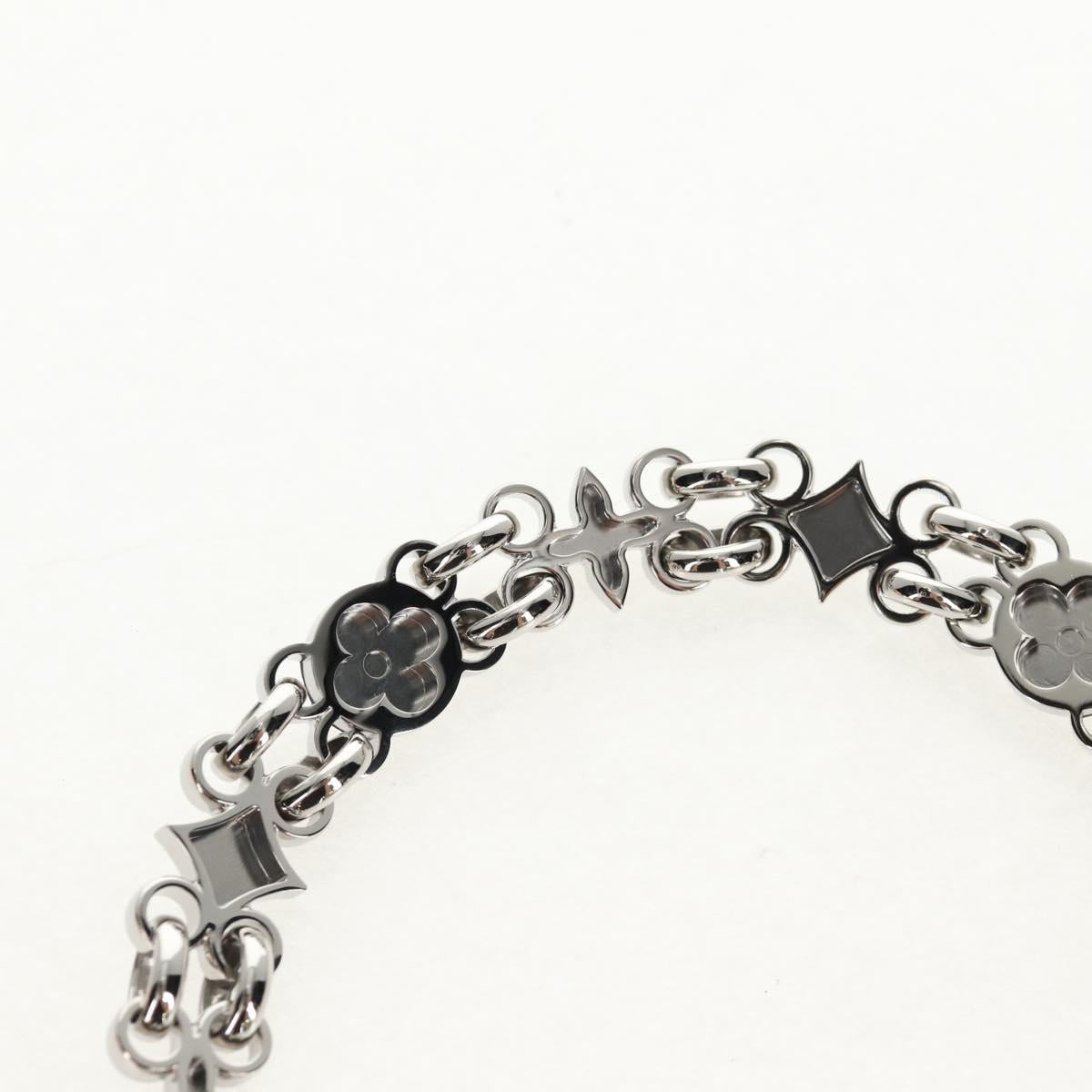 LOUIS VUITTON Chain Shoulder Strap metal 25.6"" Silver LV Auth 150643M