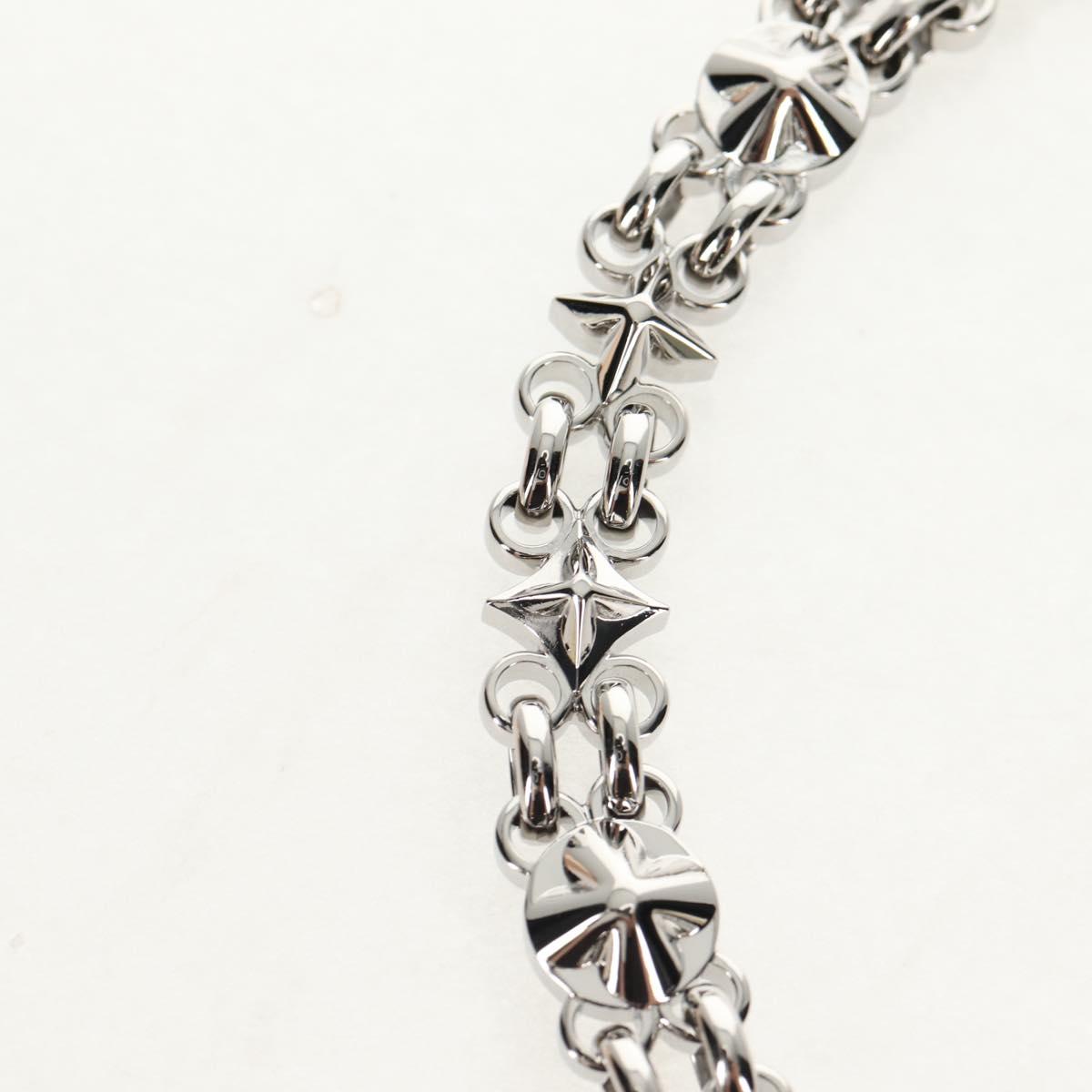 LOUIS VUITTON Chain Shoulder Strap metal 25.6"" Silver LV Auth 150643M